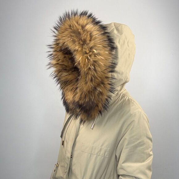 Luxury Parka Coat Real Fur Hood CaesarLeo Collection Russia Style - Picture 4 of 15